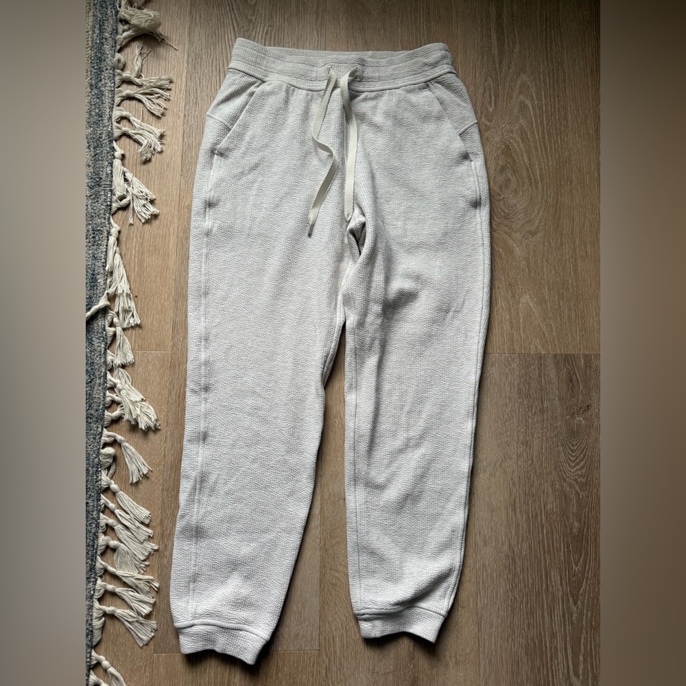 Lululemon Ribbed High-Rise Jogger 25" *7/8 Length. Heathered White Opal Size 6 - Picture 2 of 6